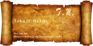 Tokaji Milán névjegykártya